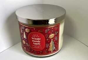 bath & body works 3-wick scented candle in winter candy apple candle