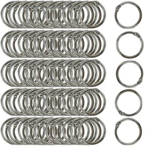 clipco book rings small 1-inch nickel plated metal (100-pack)