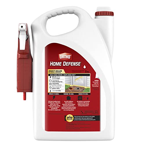 Ortho Home Defense Insect Killer for Indoor & Perimeter2 Ready-To-Use - With Trigger Sprayer, Long-Lasting Control, Kills Ants, Cockroaches, Spiders, Fleas & Ticks, Non-Staining, Odor Free, 1 gal.