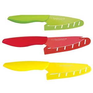 kai pure komachi 2 3pc prep knife set - 3.5" paring, 4" tomato & 4" citrus