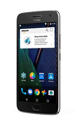 Moto G Plus (5th Generation) - Lunar Gray - 32 GB - Unlocked - Prime Exclusive - with Lockscreen Offers & Ads