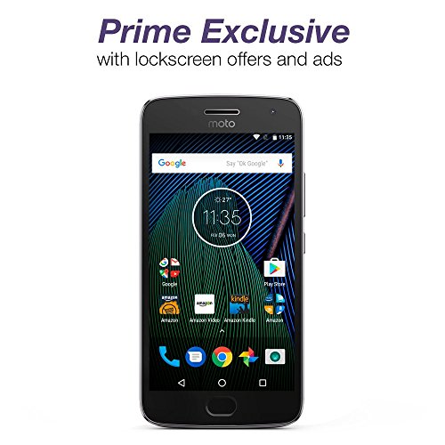 Moto G Plus (5th Generation) - Lunar Gray - 32 GB - Unlocked - Prime Exclusive - with Lockscreen Offers & Ads