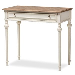 baxton studio 424-7191-amz desk, white/natural