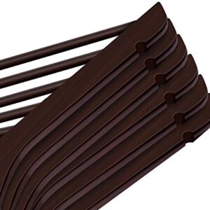 Utopia Home Premium Wooden Hangers - 360-Degree Rotatable Hook - Durable & Slim - Shoulder Grooves - Non-Slip Lightweight Hangers for Coats, Suits, Pant and Jackets (Pack of 20, Brown)