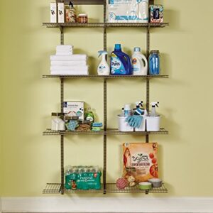 ClosetMaid 52845 ShelfTrack Adjustable Utility Organizer Kit, 4' X 12", Nickel