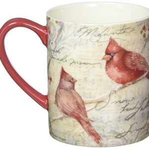 Lang Cardinal Pair 14 oz. Mug by Susan Winget (10995021058), 1 Count (Pack of 1), Multicolored