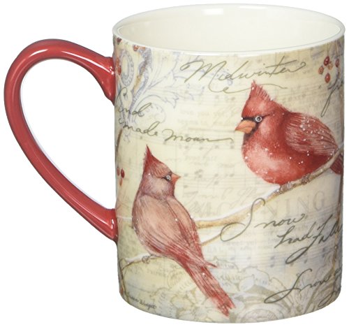 Lang Cardinal Pair 14 oz. Mug by Susan Winget (10995021058), 1 Count (Pack of 1), Multicolored