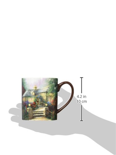 Lang Hollyhock House 14 oz. Mug by Thomas Kinkade (10995021097), 1 Count (Pack of 1), Multicolored