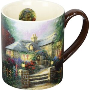 Lang Hollyhock House 14 oz. Mug by Thomas Kinkade (10995021097), 1 Count (Pack of 1), Multicolored