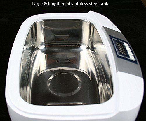Industrial Grade Ultrasonic Cleaner 160 Watts 2.5 Liters with Heater for Gun Parts Carb Jewelry Dental