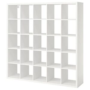 ikea kallax 5 x 5 bookshelf storage shelving unit bookcase white new rep expedit