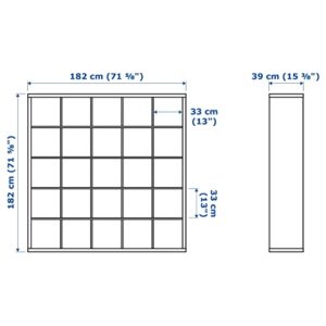 IKEA Kallax 5 x 5 Bookshelf Storage Shelving Unit Bookcase WHITE NEW Rep Expedit