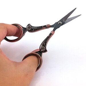 yueton Vintage European Style Needlework Embroidery Scissors (Copper)