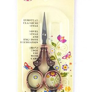 yueton Vintage European Style Needlework Embroidery Scissors (Copper)