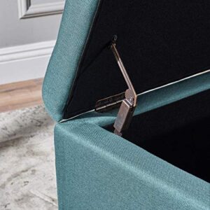 Christopher Knight Home Mission Fabric Storage Ottoman, Dark Teal Dimensions: 19.25”D x 50.75”W x 16.25”H