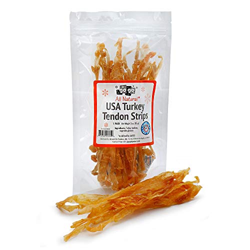 3oz GoGo Turkey Tendon Strips Dog Chew Treats USA Sourced - The Original Turkey Chew