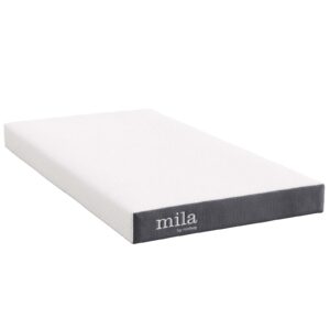 modway mila 6” twin mattress - firm 6 inch twin mattress - 10-year warranty ,white