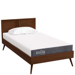 Modway Mila 6” Twin Mattress - Firm 6 Inch Twin Mattress - 10-Year Warranty ,White