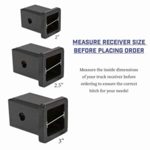 Drop Hitch 2.5" Receiver Class V 32K Towing Hitch, Combo Includes Dual Hitch Ball, Pintle Lock & Two 3/4" Hitch pins (12" Drop 2.5" Receiver)