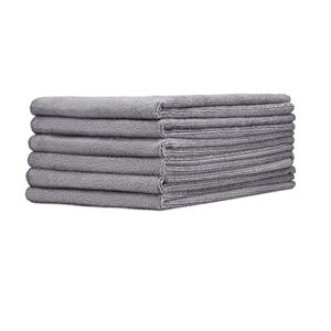 16" x 24" mw pro multi surface microfiber towels | 6 pack (gray)