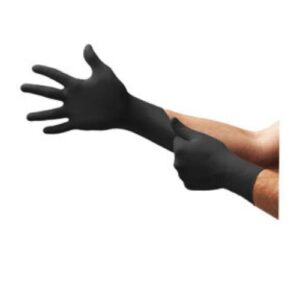 microflex midknight powder-free nitrile examination gloves, black, xxl (mfx-mk296xxl)