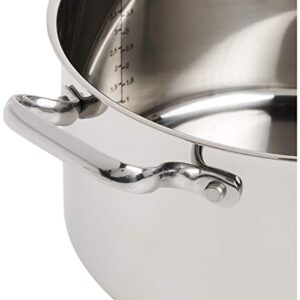 T-fal E75846 Performa Stainless Steel Dishwasher Safe Induction Compatible Dutch Oven Cookware, 5.5-Quart, Silver