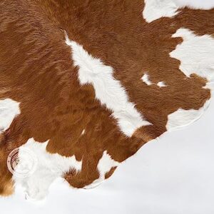 Genuine Calfskin Hereford Calf Hide Cow Skin Cowhide Rug Leather Area Rug 3 x 3 ft.