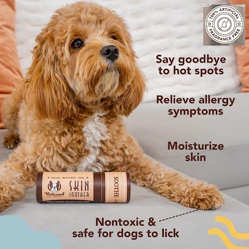 Natural Dog Company Skin Soother, 2 oz. Stick, Allergy and Itch Relief for Dogs, Dog Moisturizer for Dry Skin, Dog Lotion, Ultimate Healing Balm, Dog Rash Cream