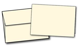 heavyweight cream/natural (off-white) half fold greeting cards & envelopes - 40 greeting card sets - cards fold to 5 1/2" x 8 1/2"