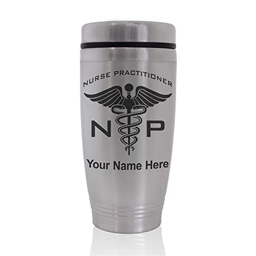 SkunkWerkz Commuter Travel Mug, NP Nurse Practitioner, Personalized Engraving Included