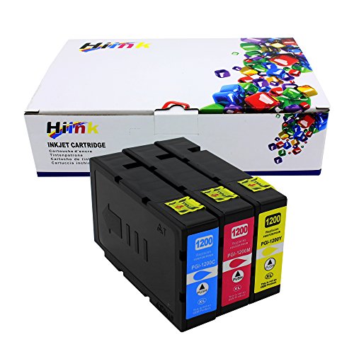 HIINK Compatible Ink Cartridge Replacement for Canon PGI-1200 PGI-1200XL use Sith MAXIFY MB2020 MB2220 MB2320 MB2720(1C, 1M, 1Y, 3-Pack)