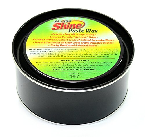 HI-TECH Magna Shine Paste Wax: The Ultimate Deep Wet-Look Shine Without Hard Work - Easy On, Easy Off, Long- Lasting - 16oz Can