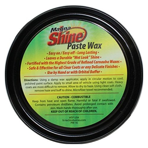 HI-TECH Magna Shine Paste Wax: The Ultimate Deep Wet-Look Shine Without Hard Work - Easy On, Easy Off, Long- Lasting - 16oz Can