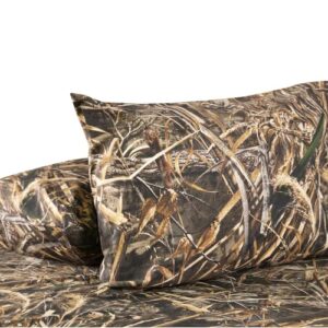 Visi-One Realtree Max-5 Camouflage Bed Sheets - 4 Piece Camo Bedding Queen- Premium Polycotton Super Soft Hunting Sheet Set - Machine Washable Outdoor Bedding Set (Queen Size)