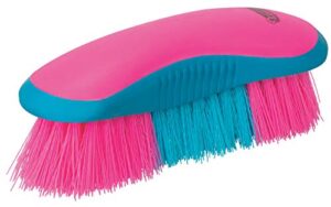 weaver leather dandy brush, pink/blue
