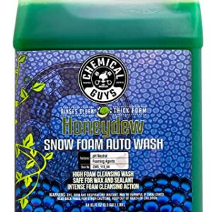 Chemical Guys CWS_110_64 Honeydew Snow Foam Car Wash Soap (Works with Foam Cannons, Foam Guns or Bucket Washes) Safe for Cars, Trucks, Motorcycles, RVs & More, 64 fl oz (Half Gallon), Honeydew Scent