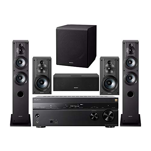 Sony 7.2 Channel 3D 4K A/V Surround Sound Multimedia Home Theater System (STRDN1080, SSCS3 (2), SSCS5, SSCS8, SACS9) (6 Items)