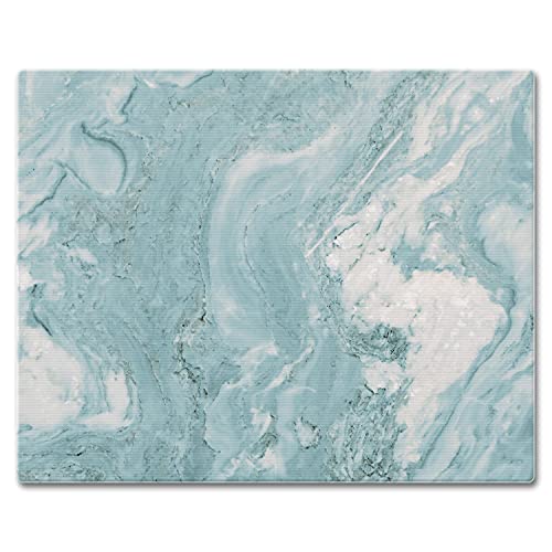 CounterArt Teal Quartz Design 3mm Heat Tolerant Tempered Glass Cutting Board 15” x 12” Manufactured in the USA Dishwasher Safe