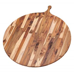 teakhaus round atlas board (large) | 32.5" x 28" x 0.55"