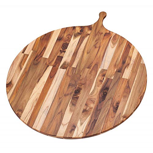 TeakHaus Round Atlas Board (Large) | 32.5" x 28" x 0.55"