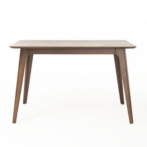 christopher knight home gideon wood dining table, natural walnut finish