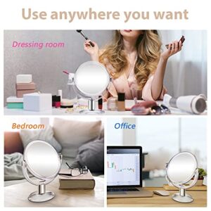 Gotofine Double Sided Magnifying Makeup Mirror, 1X & 10X Magnification with 360 Degree Rotation- Clear & Transparent