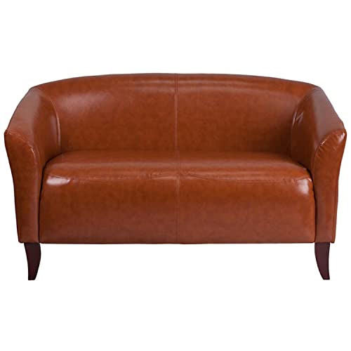 Flash Furniture HERCULES Imperial Series Cognac LeatherSoft Loveseat