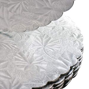 12" Silver Scalloped Edge Cake Boards, 6 ct