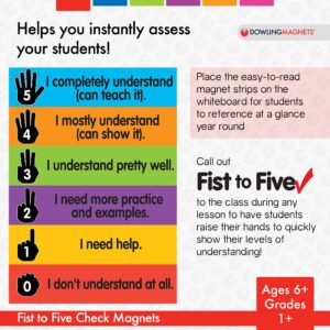 Dowling Magnets Fist to Five Check Magnets Chart