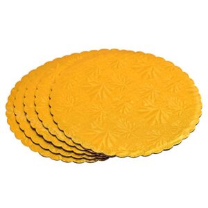 9" Gold Scalloped Edge Cake Boards, 6 ct