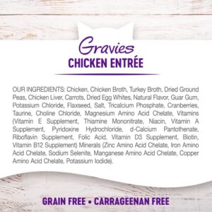 Wellness Complete Health Gravies Grain Free Canned Cat Food, Chicken Dinner, 3 Ounces,Count 12(Pack of 1)