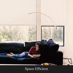 Brightech Sparq Arc Floor Lamp, Ultra Bright Lamp for Living Rooms & Offices – 3-Way Dimmable Smart, Tall Contemporary Standing Lamp for Reading in Bedrooms - Black