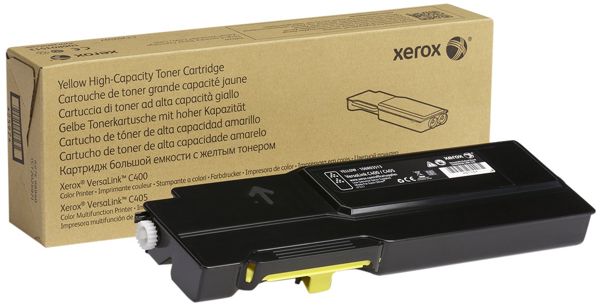 Genuine Xerox Yellow High Capacity Toner-Cartridge (106R03513) - 4,800 Pages for use in VersaLink C400/C405