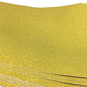 Glitter Cardstock, Misscrafts 10 Sheets 12" x 8" Sparkling Glitter Cardstock 250gms Scrapbooking Craft Paper for Cardmaker DIY Christmas Wedding Birthday Decoration Craft (Gold)